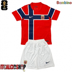 Norvegia Prima Maglia Bambino Mondiali 2026 Manica Corta (+ Pantaloni corti)
